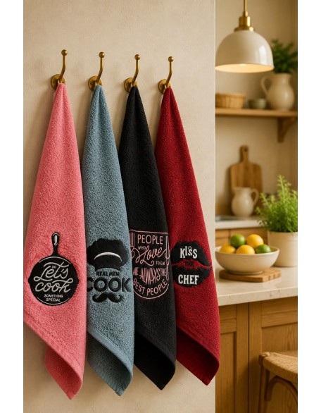 Embroidered Kitchen Collection - Set of 4