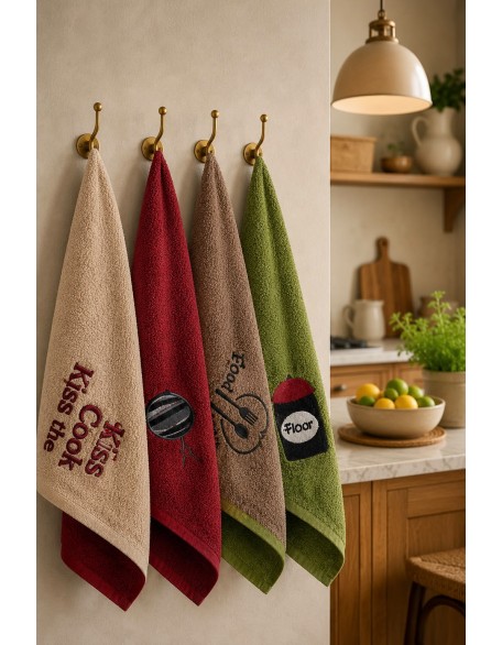 Embroidered Kitchen Collection - Set of 4
