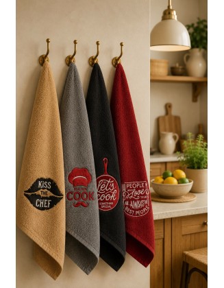 Embroidered Kitchen Collection - Set of 4