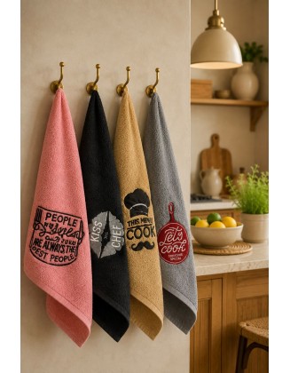 Embroidered Kitchen Collection - Set of 4