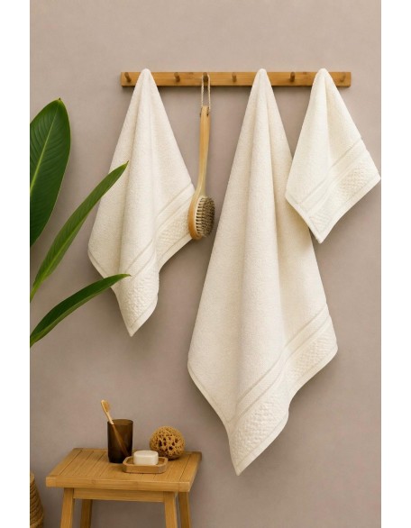 Premium Cotton 3-Piece Towel Set 600 GSM