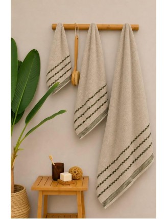 Premium Cotton 3-Piece Towel Set 600 GSM