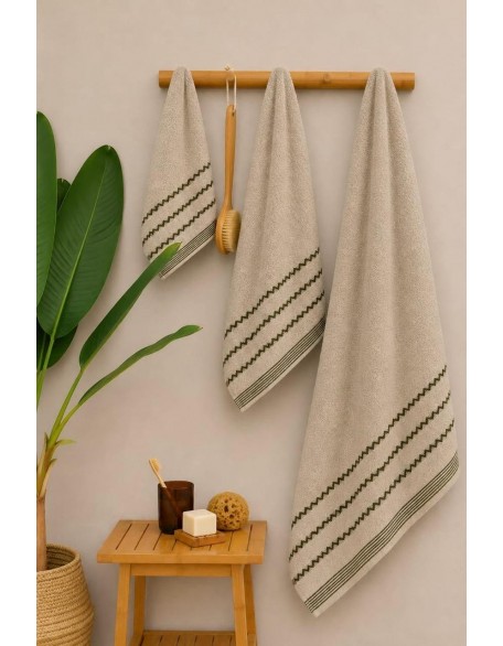 Premium Cotton 3-Piece Towel Set 600 GSM